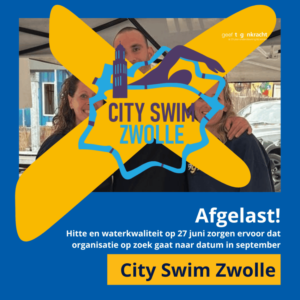 City Swim Zwolle 2026 afgelast vanwege hitte en waterkwaliteit, organisatie op zoek naar nieuwe datum in september